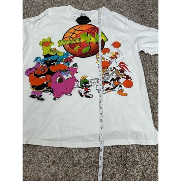 NWT PacSun Men’s XL Space Jam Graphic Tee Long Sleeve T-Shirt White/Multi Cotton - Picture 8 of 8